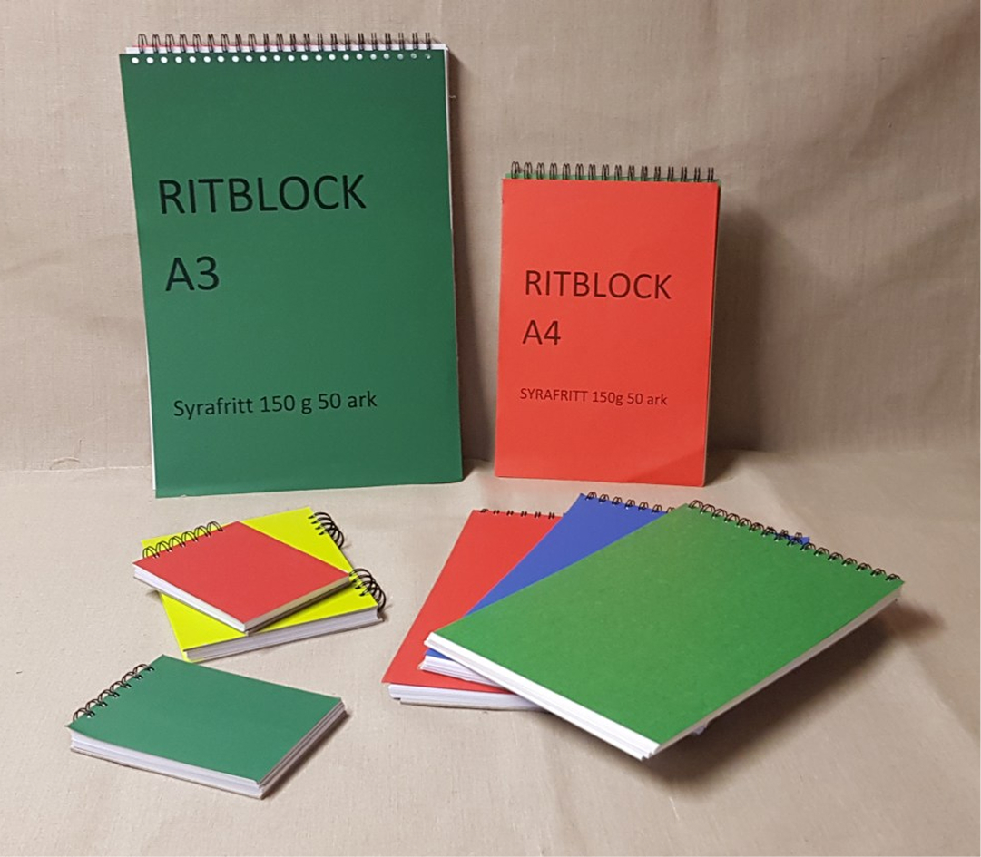 Ritblock röd och grön